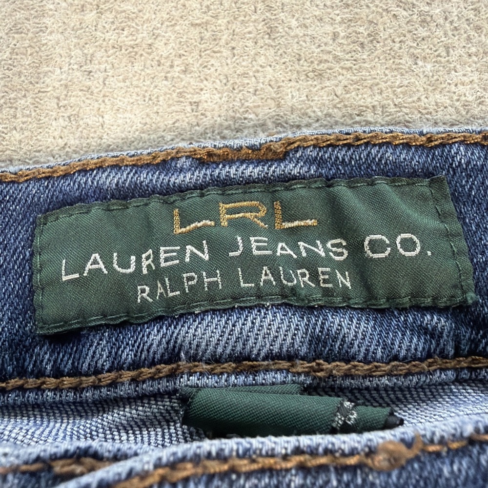 Lauren Ralph Lauren Jeans Womens 10 Blue Straight Leg Logo Preppy Medium Wash - Picture 2 of 16